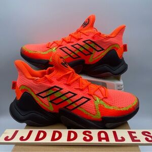 Adidas Mahomes 1 Impact FLX Poison Solar Orange Black IF4806 Chiefs Men’s Sizes